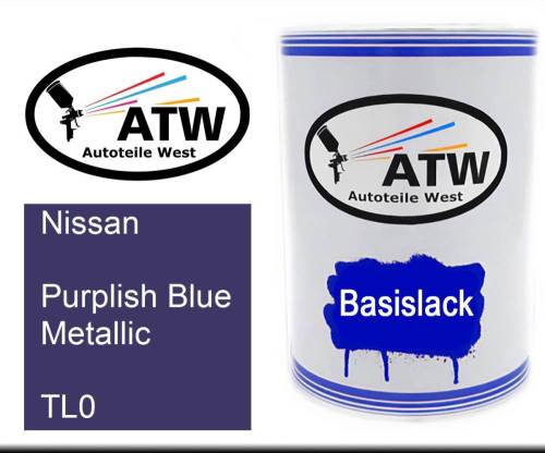 Nissan, Purplish Blue Metallic, TL0: 500ml Lackdose, von ATW Autoteile West.